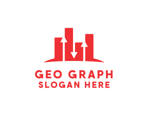 Business Graph Arrows logo design