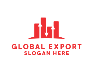 Export - Business Graph Arrows logo design