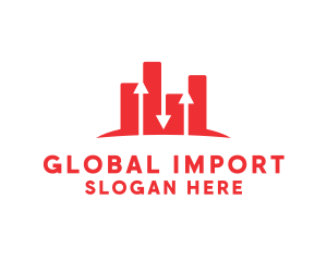 Import - Business Graph Arrows logo design