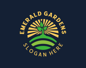 Farm Gardening Badge logo design