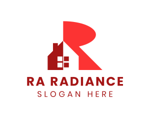 Red Real Estate Letter R logo design