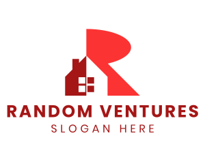 Red Real Estate Letter R logo design