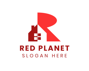 Red Real Estate Letter R logo design