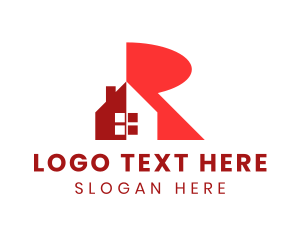 Letter R - Red Real Estate Letter R logo design