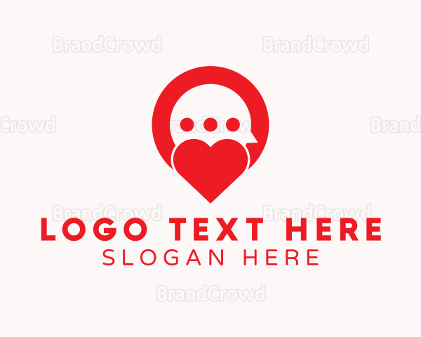 Red Heart Messaging Logo