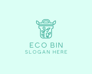 Bin - Organic Pot Plant logo design