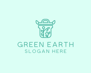 Compost - Organic Pot Plant logo design