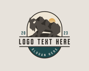 Nature Park - Bison Nature Mountain logo design