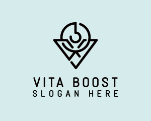 V Hook Business logo design