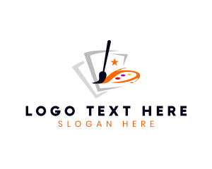 Color Palette - Art Gallery Paintbrush logo design