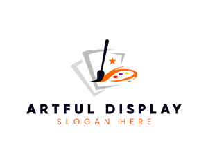 Art Gallery Paintbrush logo design