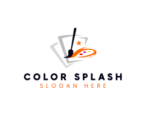 Art Gallery Paintbrush logo design