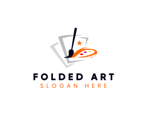 Art Gallery Paintbrush logo design