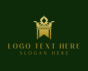 King - Luxury Crown Banner logo design