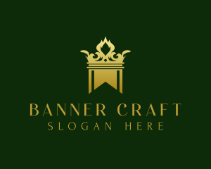 Luxury Crown Banner logo design