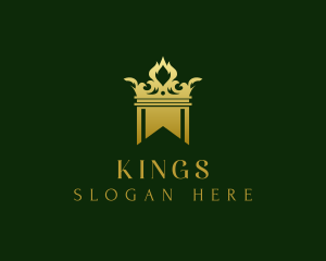 Luxury Crown Banner logo design