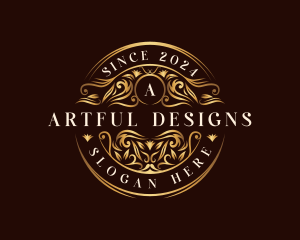 Elegant Floral Crest logo design