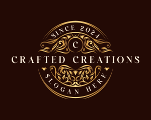 Elegant Floral Crest logo design