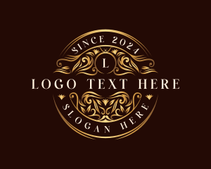 Fragrance - Elegant Floral Crest logo design