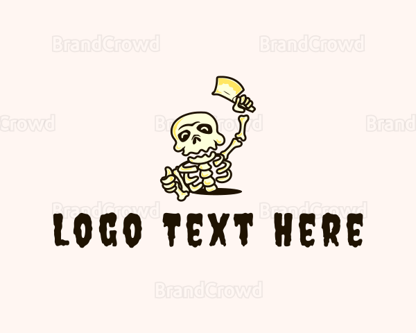 Skeleton Cleaver Knife Logo