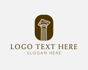 Law Office - Institution Academy Pillar logo design