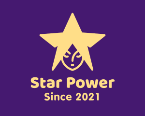 Celebrity - Yellow Woman Star logo design
