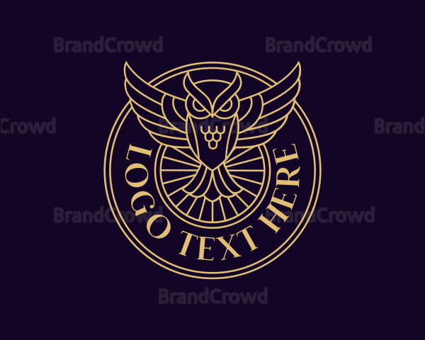 Luxury Owl Monoline Logo