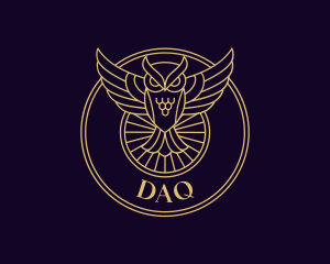 Aviation - Luxury Owl Monoline logo design