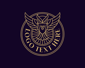 Luxury Owl Monoline Logo