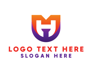 Shopping - Modern Geometric Gradient Letter M logo design