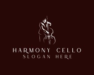 Musician Cello Instrument logo design