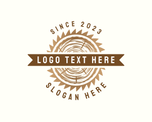 Timber - Wood Carpentry Saw logo design