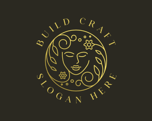 Girl Face Beauty logo design