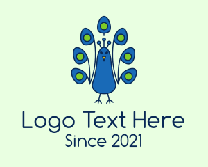 Toursim - Wild Peacock Bird logo design