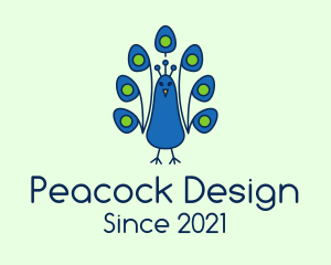 Peacock - Wild Peacock Bird logo design