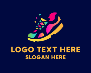 Triangles - Cool Sneaker Shoes logo design