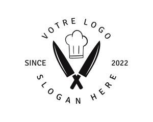 Food Chef Hat Restaurant  Logo