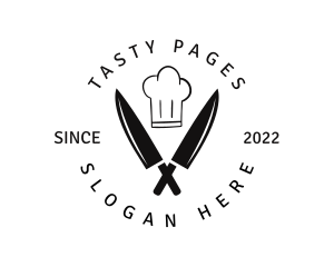 Cook Book - Food Chef Hat Restaurant logo design