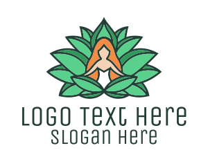 Nature Lover - Woman Bush Tree logo design