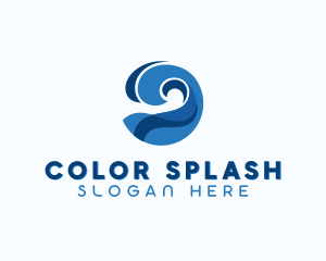 Abstract Water Wave logo design