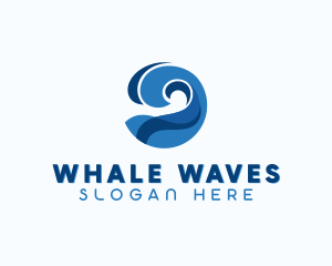 Abstract Water Wave logo design