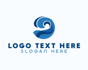 Tourism - Abstract Water Wave logo design