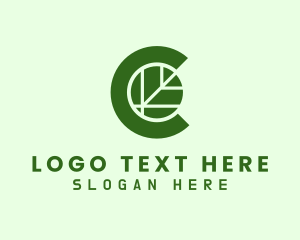 Green - Green Herb Letter C logo design