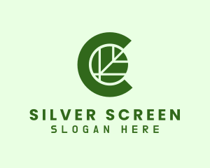 Green Herb Letter C Logo