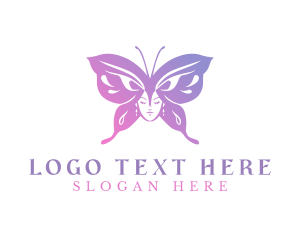 Girl - Butterfly Beauty Salon logo design