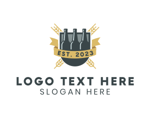Emblem - Beer Bottle Pub logo design