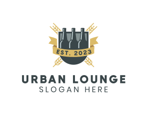 Lounge - Beer Bottle Pub logo design