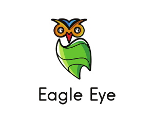 Owl Leaf Cocoon logo design