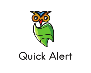 Alert - Owl Leaf Cocoon logo design