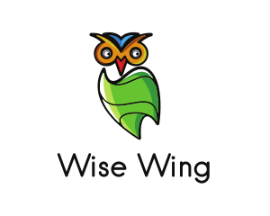 Owl Leaf Cocoon logo design